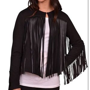 Velvet BY GRAHAM & SPENCER FRINGE JACKET SIZE S